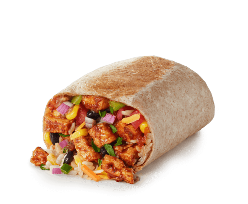 Tofu Burrito cut in two Tofu Burrito cut in two